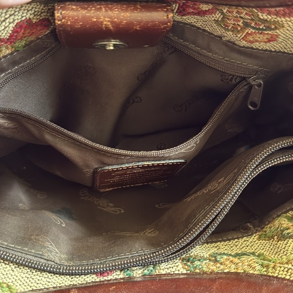 Fossil Tapestry Floral Patterned Brown and Tan Handbag - Picture 8 of 8